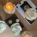 Büyük Boy Gül Hediyelik Mum % 100 Soya Mum