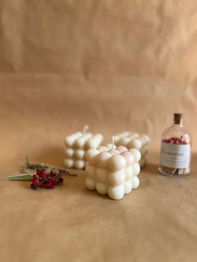 Bubble Model % 100 Soya Mum Doğal Mum