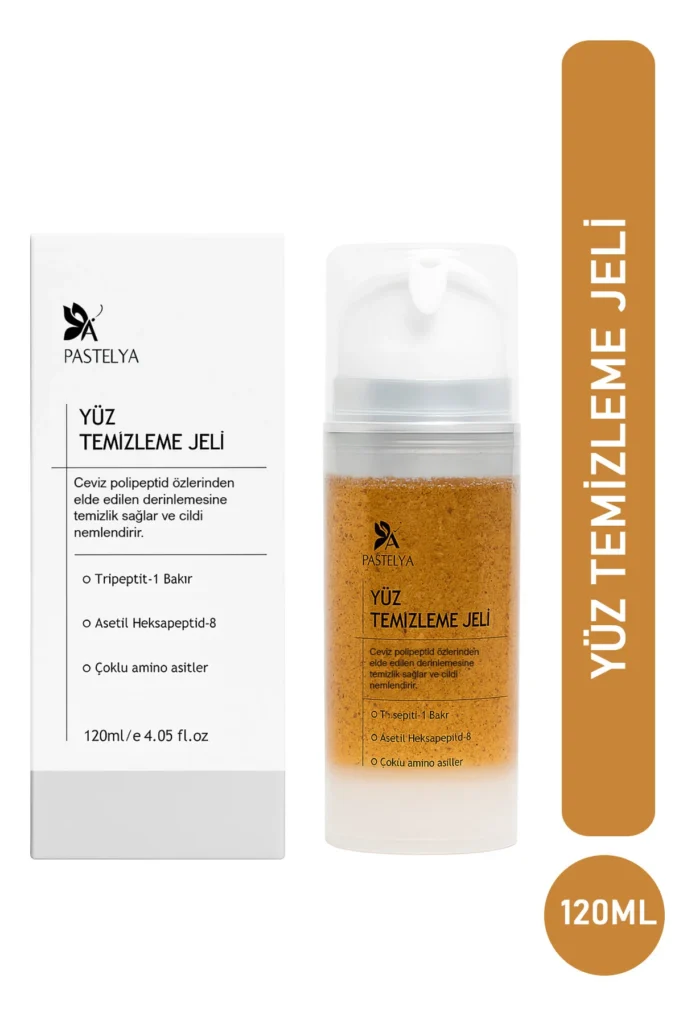 Yüz Temizleme Jeli 120ml –Ceviz Polipeptid Özlü, Gözenek Arındırıcı ve Nemlendirici Cilt Temizleyici