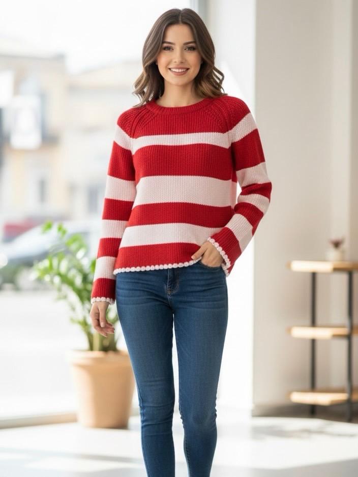 bb2484d4-2df2-4a57-979b-a9cd5da45df8 El Örgüsü Selanik Kadın Kazak - Görsel 1